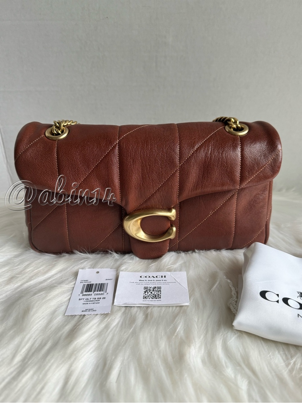 Coach Tabby Shoulder Bag 26 with Soft Quilting Like New
